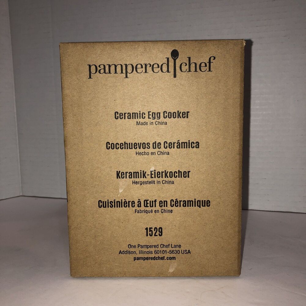 Pampered Chef Ceramic Egg Cooker #1529 NEW Never Used